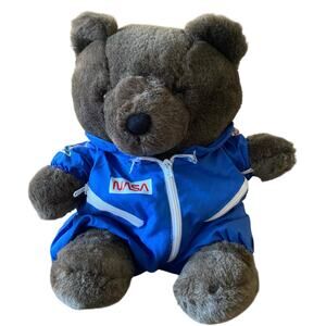 NASA Space Shuttle Crew Blue Jumpsuit 10" Plush Teddy Bear with Blue Jumpsuit
